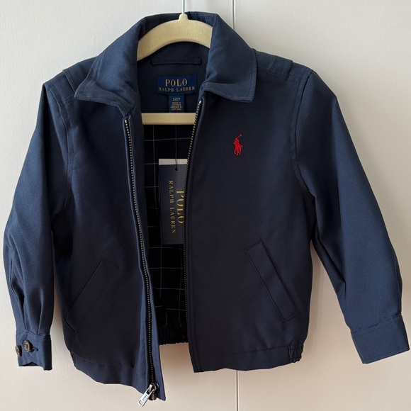 Polo Ralph Lauren Navy Jacket with Red Logo - Picture 1 of 1